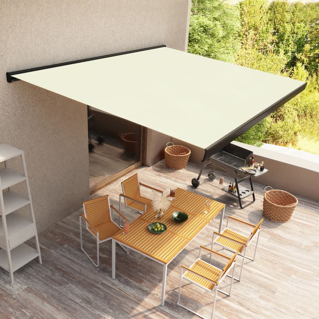 Kassettenmarkise mit Motor 450x300 cm Creme