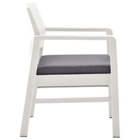 Thumbnail for Garten-Lounge-Set mit Auflagen 4-tlg. Kunststoff Weiß