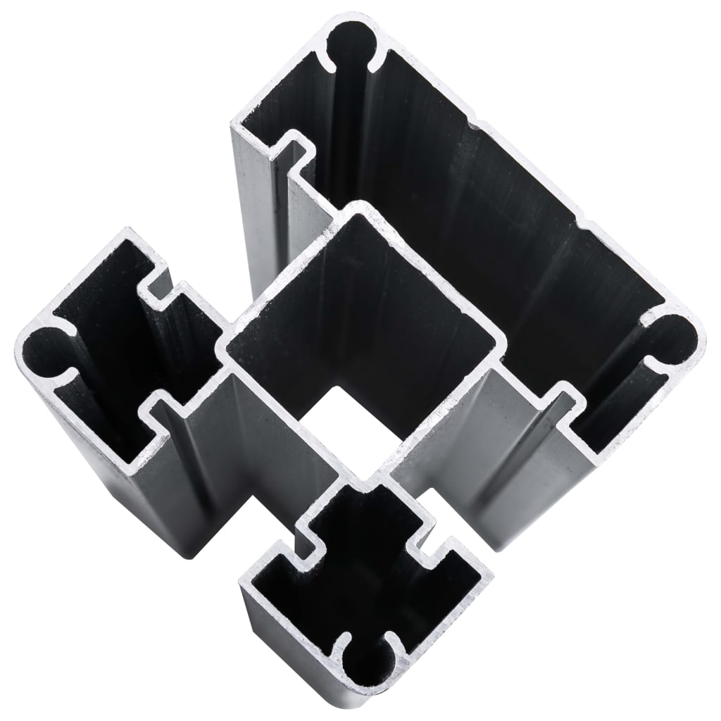 WPC Zaun-Set 2 Quadrate + 1 Schräge 446x186 cm Braun