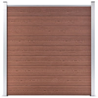 Thumbnail for WPC Zaun-Set 4 Quadrate + 1 Schräge 792x186 cm Braun