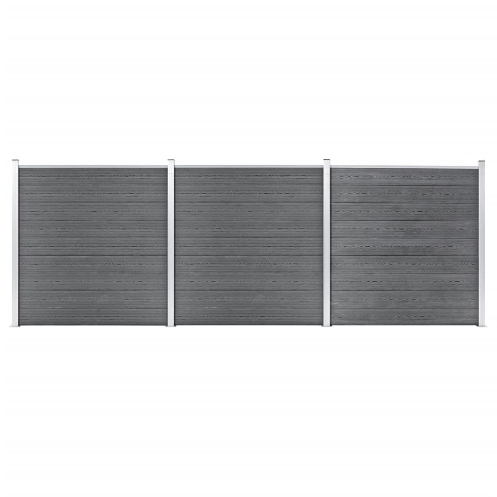 Gartenzaun WPC 526x186 cm Grau