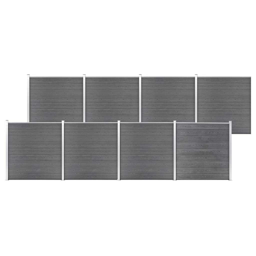 Gartenzaun WPC 1391x186 cm Grau