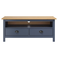 Thumbnail for TV-Schrank Hill Range Grau 110x40x47 cm Kiefer Massivholz