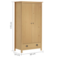 Thumbnail for Kleiderschrank mit 2 Türen Hill Range 89x50x170cm Kiefer Massiv
