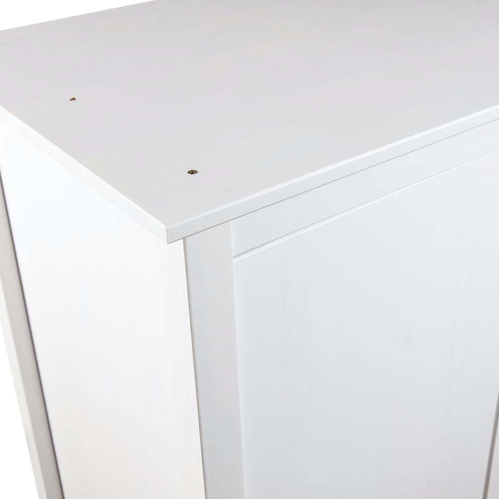 Kleiderschrank mit 2 Türen Hill Range Weiß 89x50x170 cm Kiefer