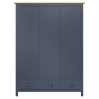 Thumbnail for Kleiderschrank mit 3 Türen Hill Grau 127x50x170 cm Kiefernholz