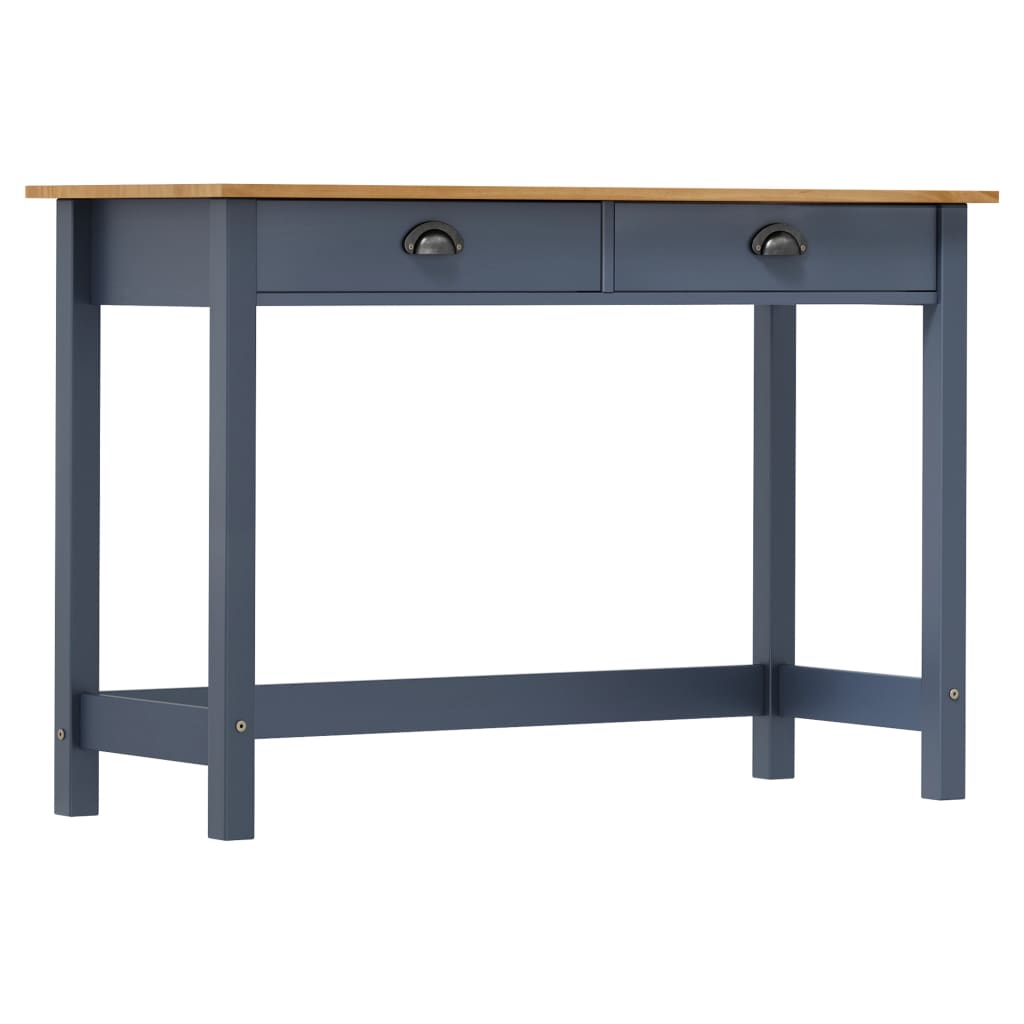Konsolentisch mit 2 Schubladen Grau 110×45×74 cm Kiefernholz