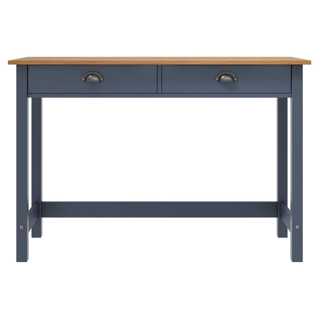 Konsolentisch mit 2 Schubladen Grau 110×45×74 cm Kiefernholz