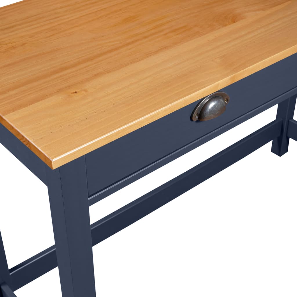 Konsolentisch mit 2 Schubladen Grau 110×45×74 cm Kiefernholz