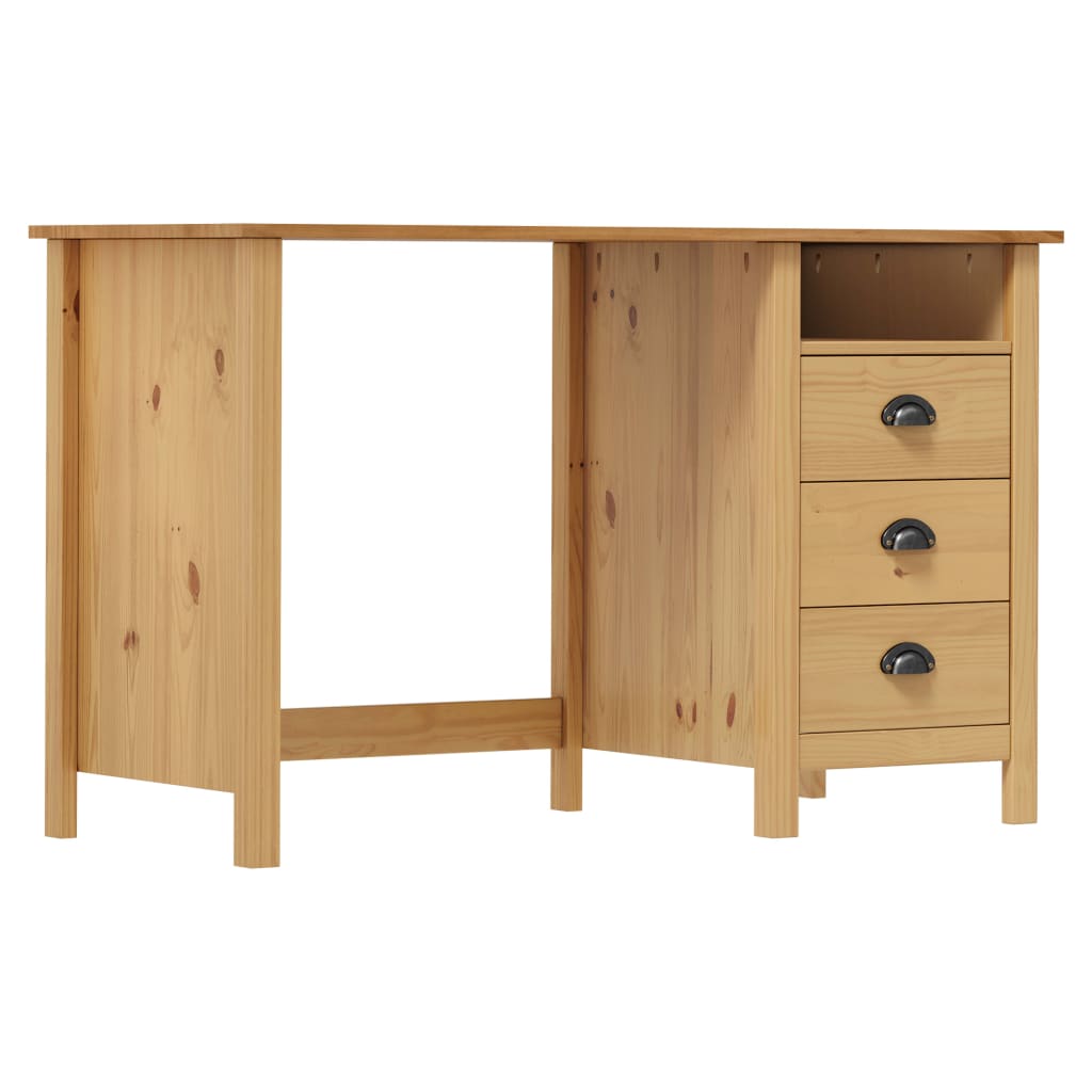 Schreibtisch mit 3 Schubladen 120×50×74 cm Massivholz Kiefer