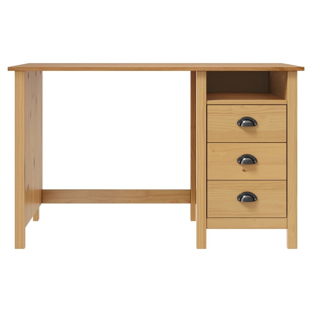 Schreibtisch mit 3 Schubladen 120×50×74 cm Massivholz Kiefer