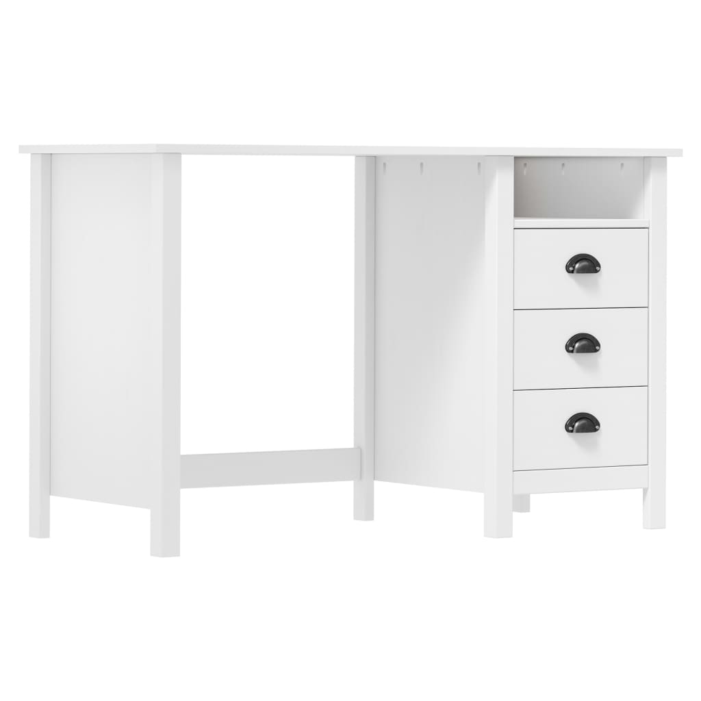Schreibtisch mit 3 Schubladen 120×50×74 cm Massivholz Kiefer