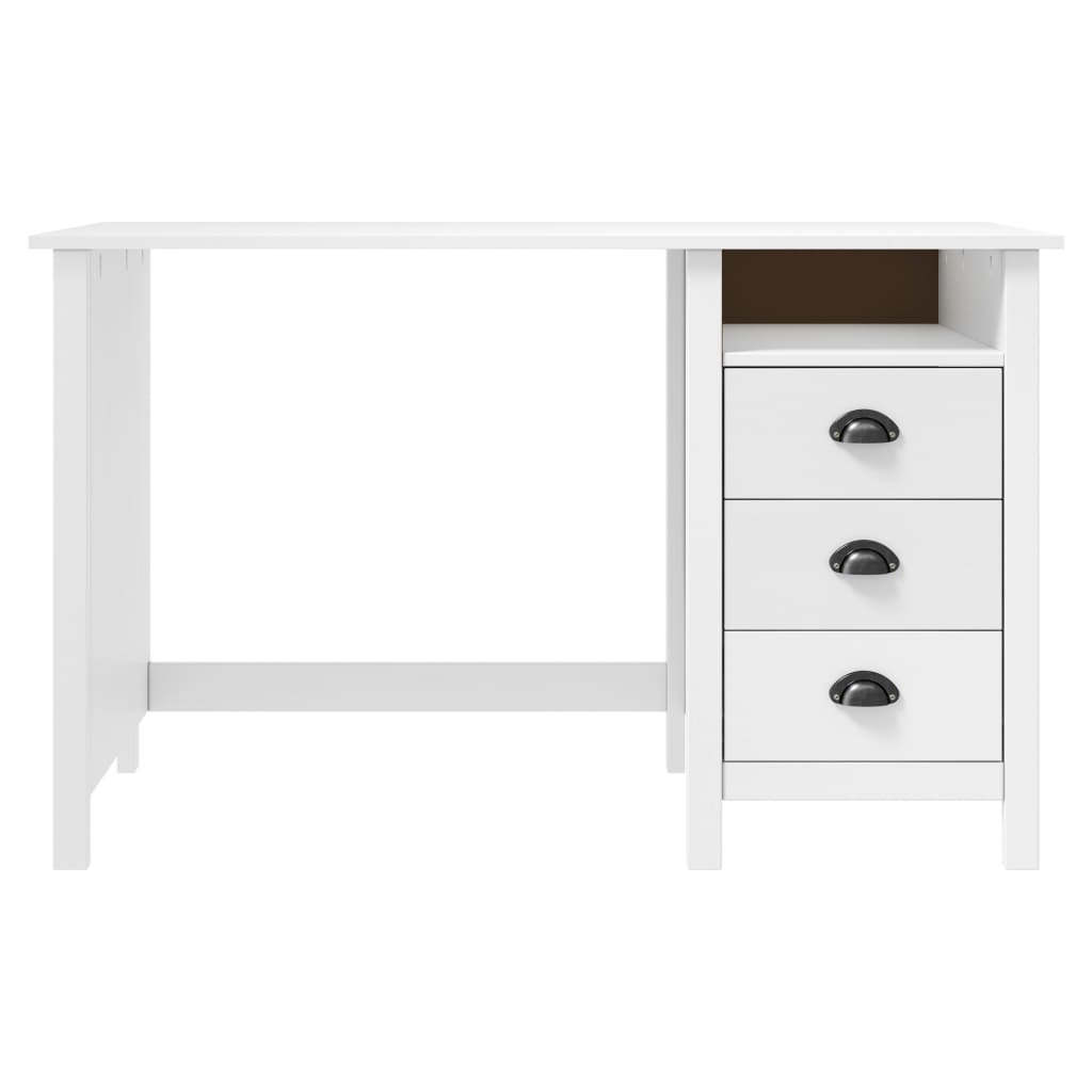 Schreibtisch mit 3 Schubladen 120×50×74 cm Massivholz Kiefer