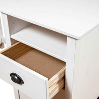 Thumbnail for Schreibtisch mit 3 Schubladen 120×50×74 cm Massivholz Kiefer