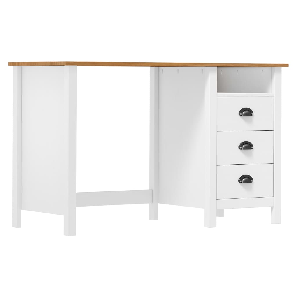 Schreibtisch mit 3 Schubladen 120×50×74 cm Massivholz Kiefer