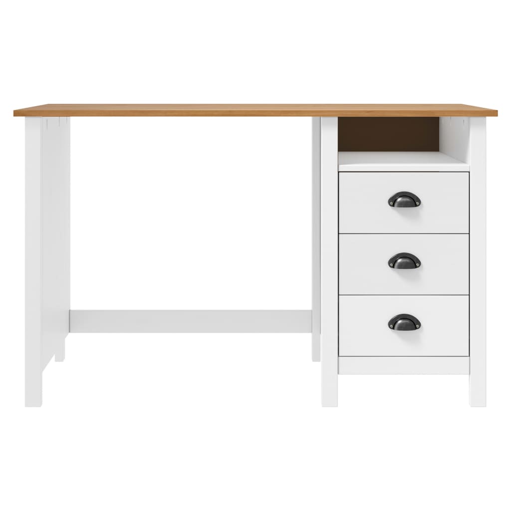 Schreibtisch mit 3 Schubladen 120×50×74 cm Massivholz Kiefer