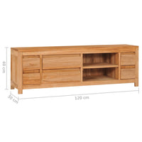 Thumbnail for TV-Schrank 120×30×40 cm Massivholz Teak