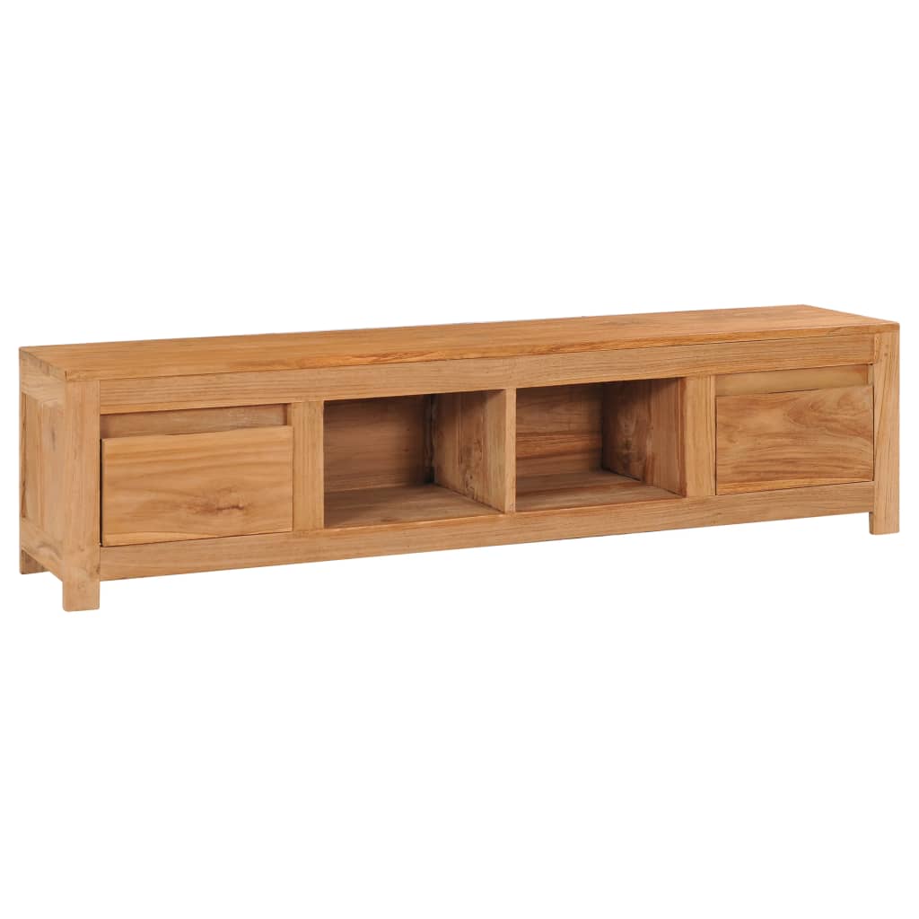 TV-Schrank 135x30x35 cm Massivholz Teak
