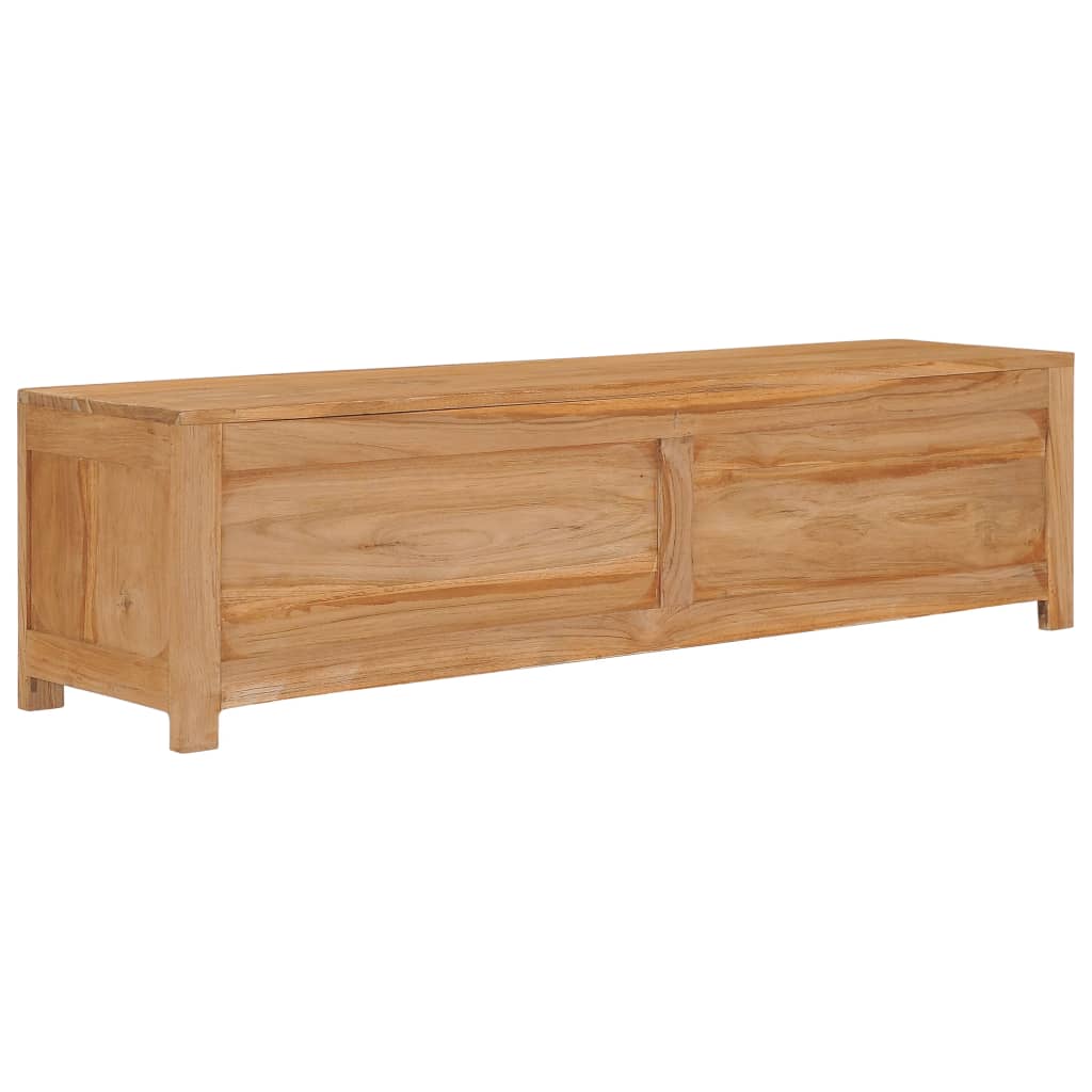 TV-Schrank 135x30x35 cm Massivholz Teak