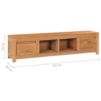 Thumbnail for TV-Schrank 135x30x35 cm Massivholz Teak