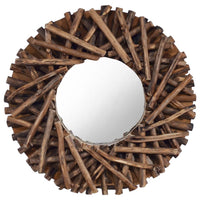 Thumbnail for Wandspiegel 40 cm Teak Rund