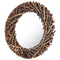 Thumbnail for Wandspiegel 60 cm Teak Rund