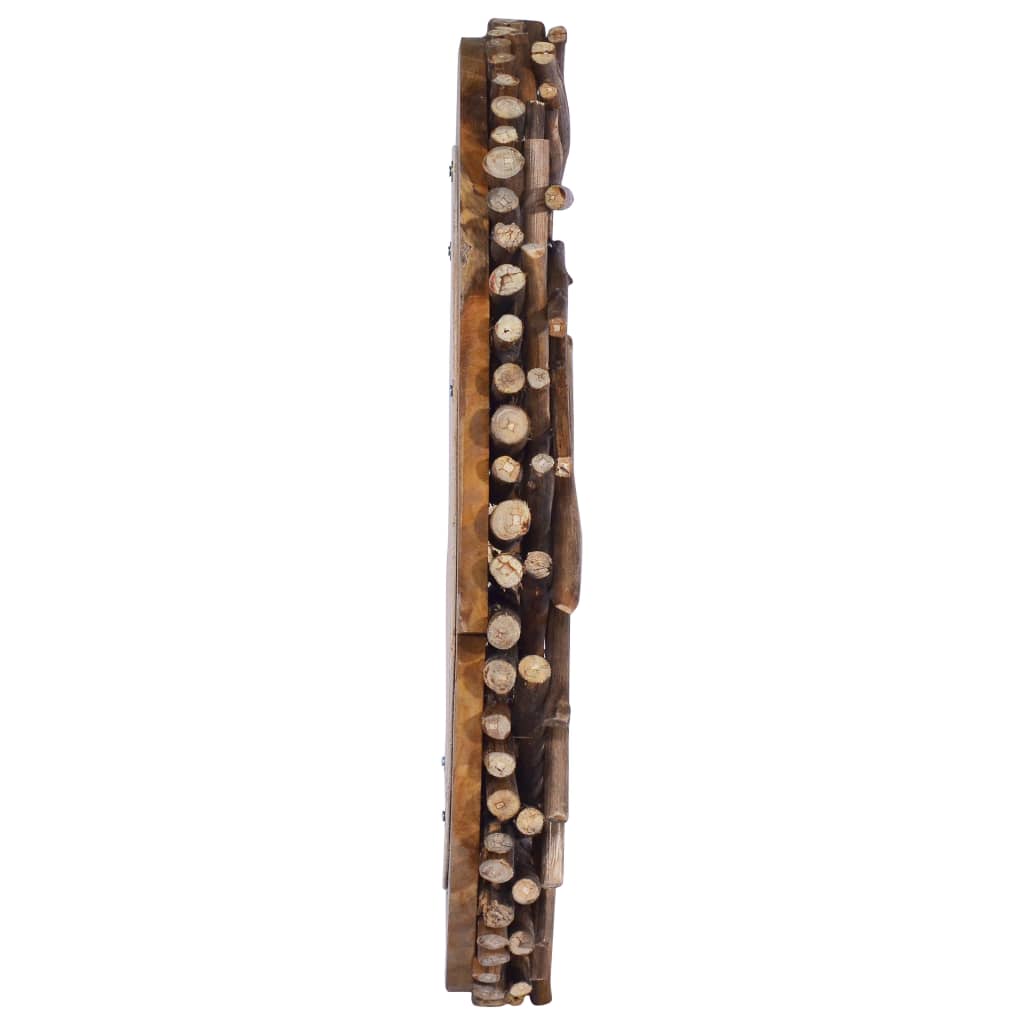Wandspiegel 60 cm Teak Rund
