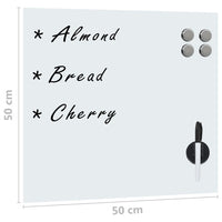 Thumbnail for Magnettafel Wandmontage Glas 50 x 50 cm