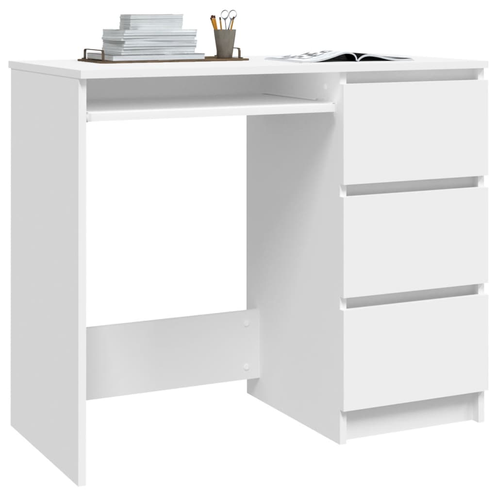 Schreibtisch Weiß 90x45x76 cm Holzwerkstoff