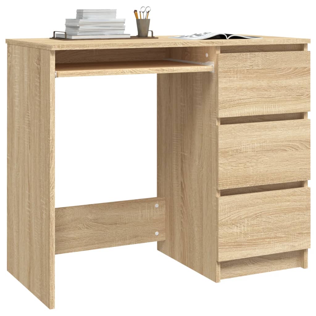 Schreibtisch Sonoma-Eiche 90x45x76 cm Holzwerkstoff
