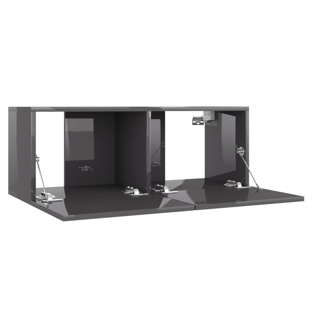 TV-Schrank Hochglanz-Grau 80x30x30 cm Holzwerkstoff
