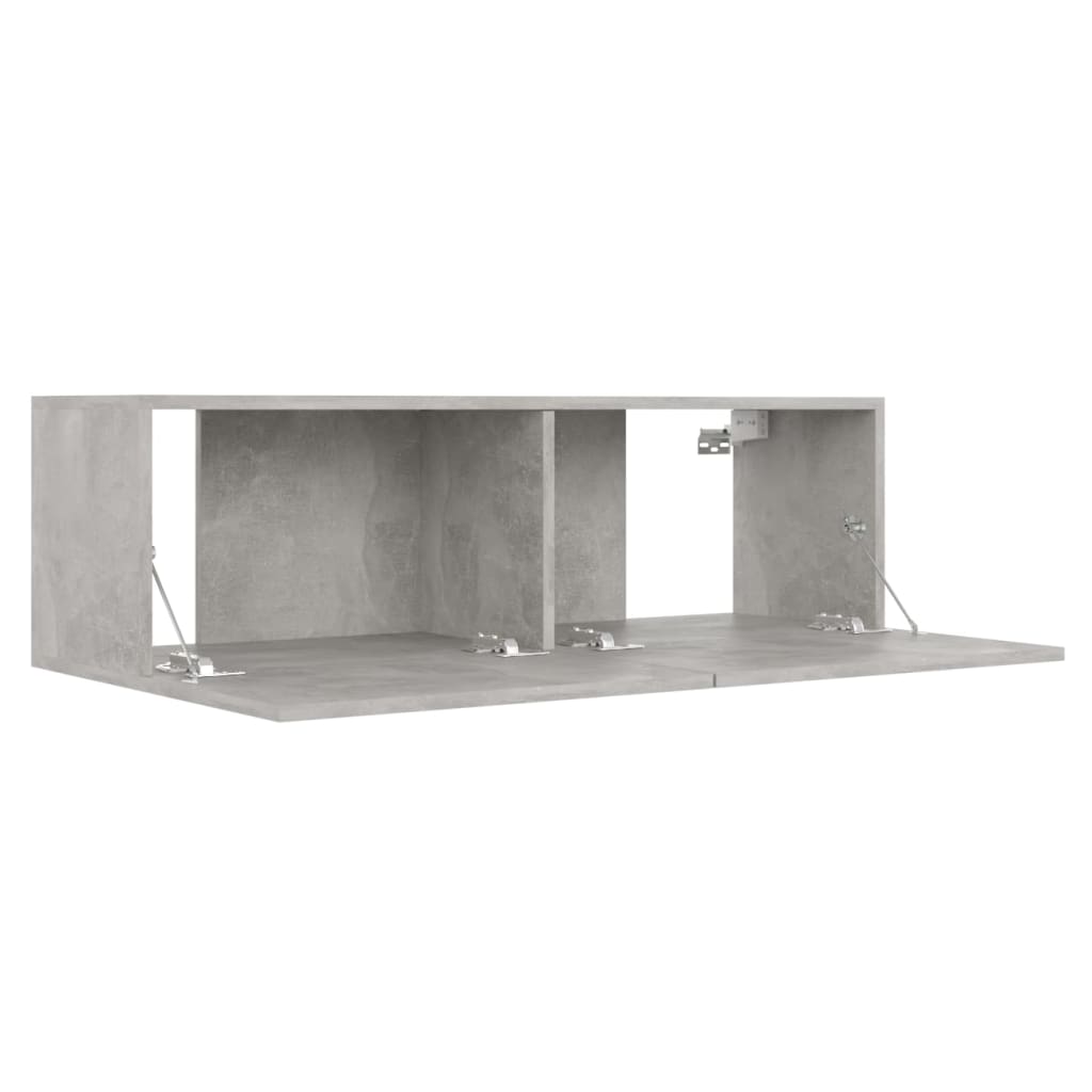 TV-Schrank Betongrau 100x30x30 cm Holzwerkstoff