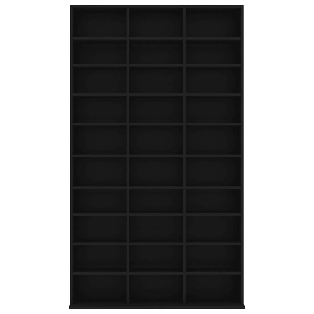 CD-Schrank Schwarz 102x16x177,5 cm Holzwerkstoff