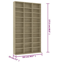 Thumbnail for CD-Schrank Sonoma-Eiche 102x16x177,5 cm Holzwerkstoff