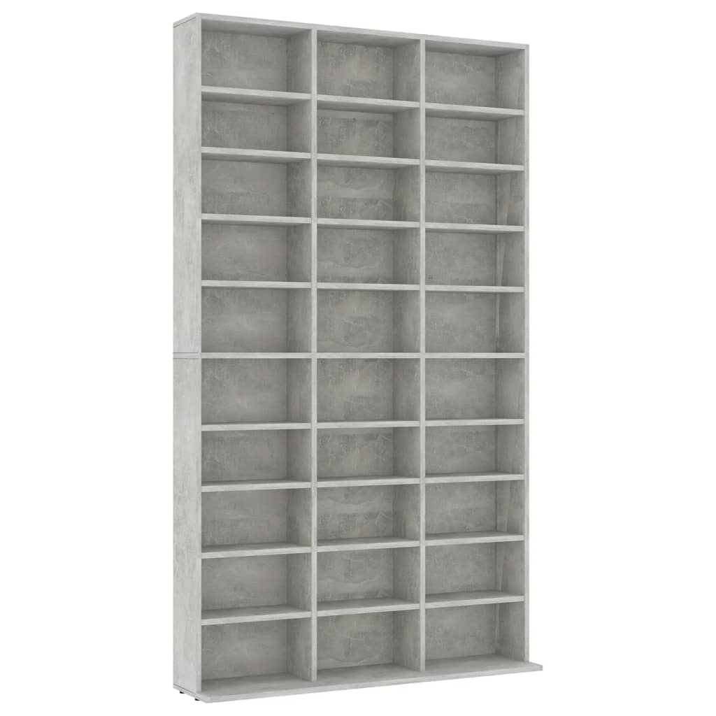 CD-Schrank Betongrau 102x16x177,5 cm Holzwerkstoff