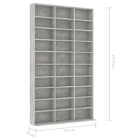 Thumbnail for CD-Schrank Betongrau 102x16x177,5 cm Holzwerkstoff