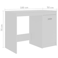 Thumbnail for Schreibtisch Weiß 100×50×76 cm Holzwerkstoff