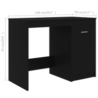 Thumbnail for Schreibtisch Schwarz 100x50x76 cm Holzwerkstoff