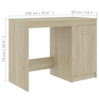 Thumbnail for Schreibtisch Sonoma-Eiche 100x50x76 cm Holzwerkstoff