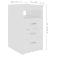 Thumbnail for Sideboard mit Schubladen Weiß 40x50x76 cm Holzwerkstoff