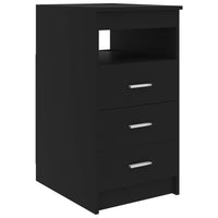 Thumbnail for Sideboard mit Schubladen Schwarz 40x50x76 cm Holzwerkstoff