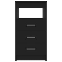 Thumbnail for Sideboard mit Schubladen Schwarz 40x50x76 cm Holzwerkstoff