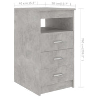 Thumbnail for Sideboard mit Schubladen Betongrau 40x50x76 cm Holzwerkstoff