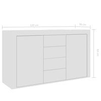 Thumbnail for Sideboard Weiß 120×36×69 cm Holzwerkstoff