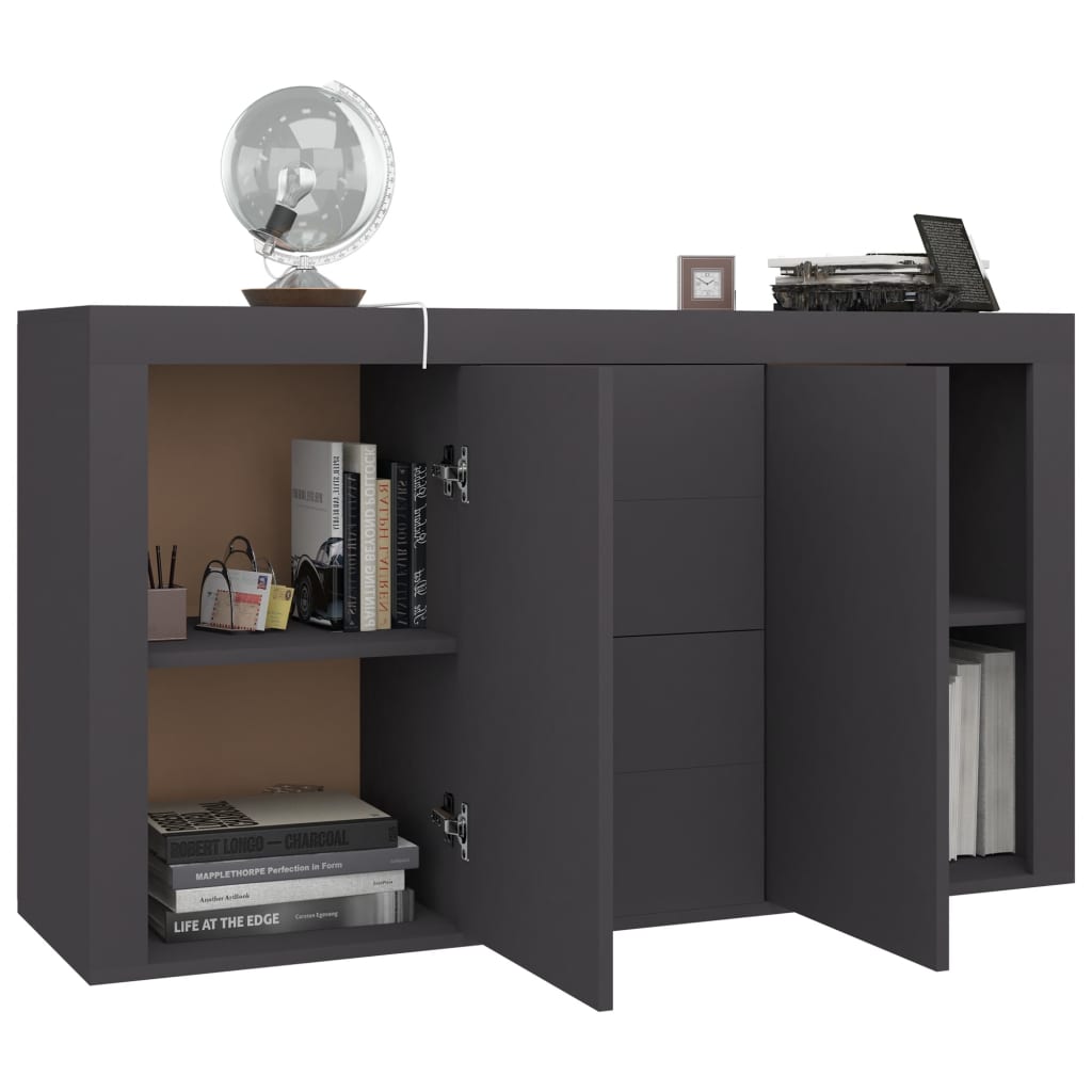 Sideboard Grau 120x36x69 cm Holzwerkstoff