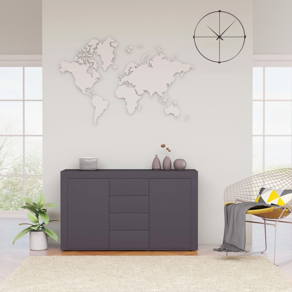 Sideboard Grau 120x36x69 cm Holzwerkstoff