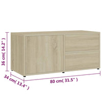 Thumbnail for TV-Schrank Sonoma-Eiche 80x34x36 cm Holzwerkstoff