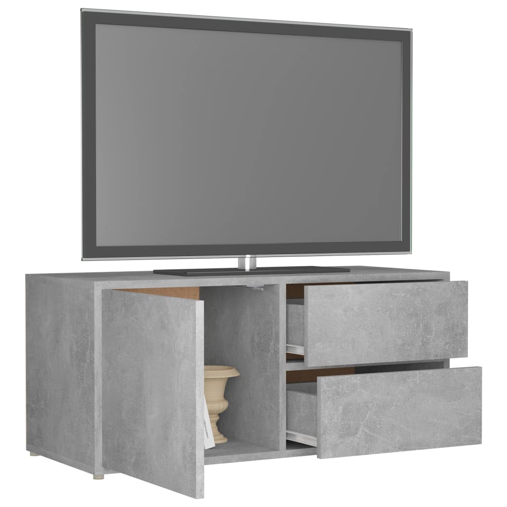 TV-Schrank Betongrau 80x34x36 cm Holzwerkstoff