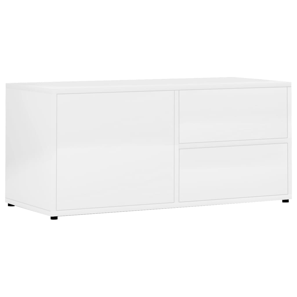 TV-Schrank Hochglanz-Weiß 80x34x36 cm Holzwerkstoff