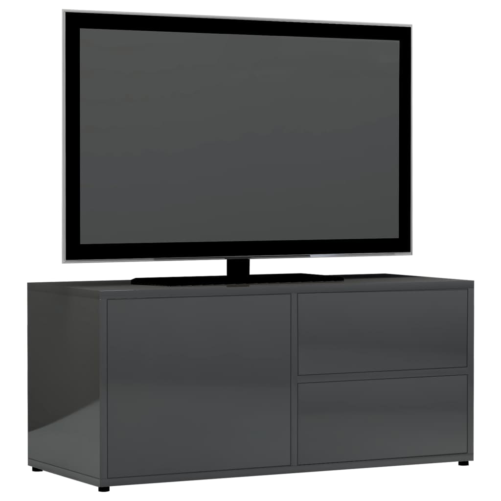TV-Schrank Hochglanz-Grau 80x34x36 cm Holzwerkstoff